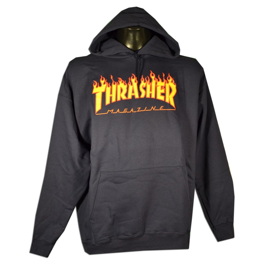 Thrasher - Felpa  uomo - Flame Hood